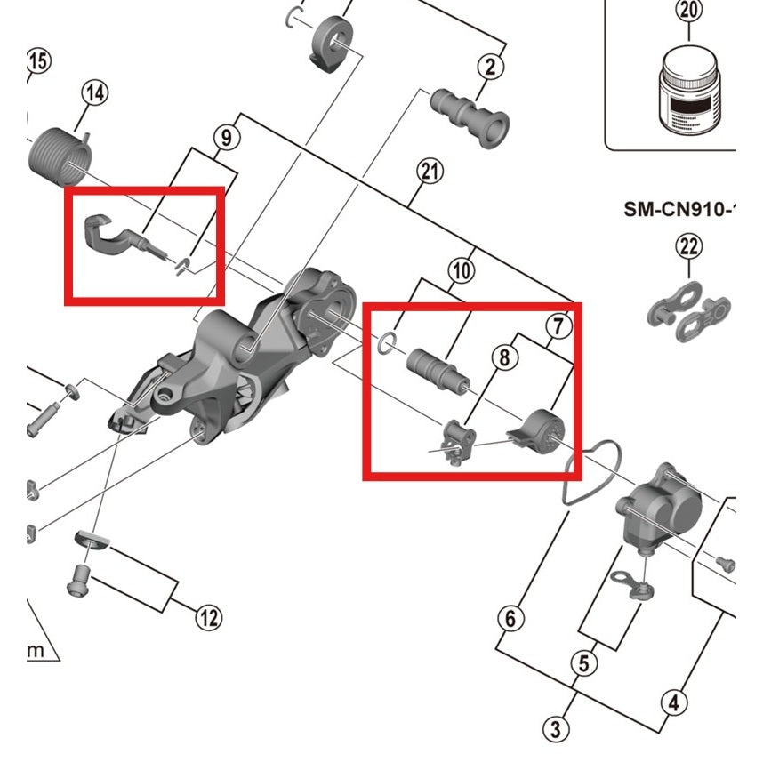SHIMANO RD-M8120-SGS Clevis Stabilizer Kit