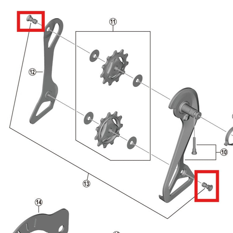 Rullskruvar 2 st SHIMANO RD-R9250