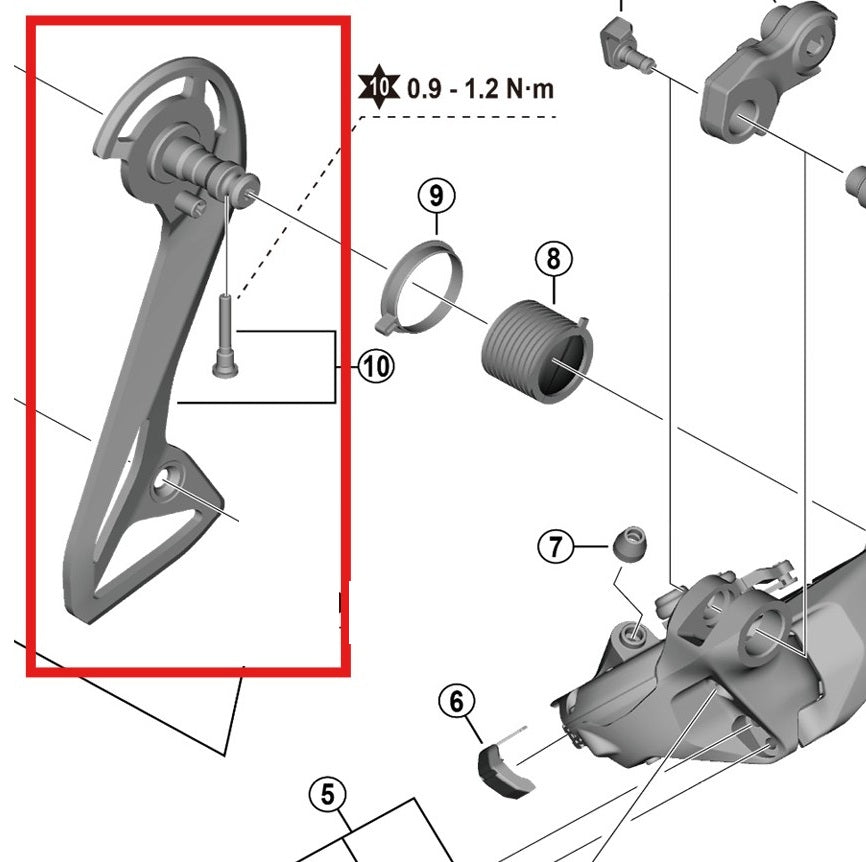 SHIMANO RD-R8150 Ext Clevis & Mounting Screws