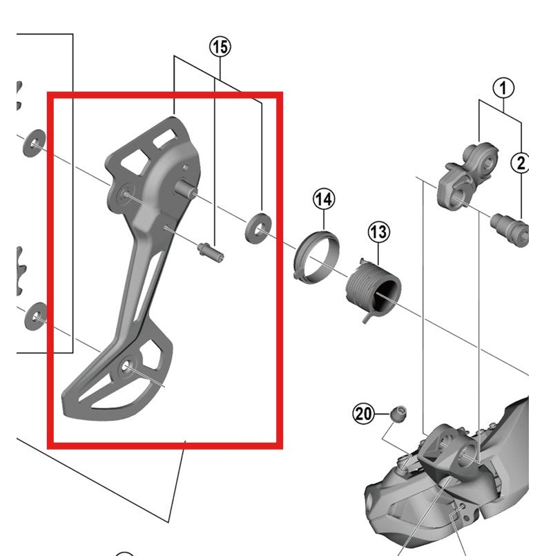 SGS SHIMANO RD-M8150-11 External Clevis