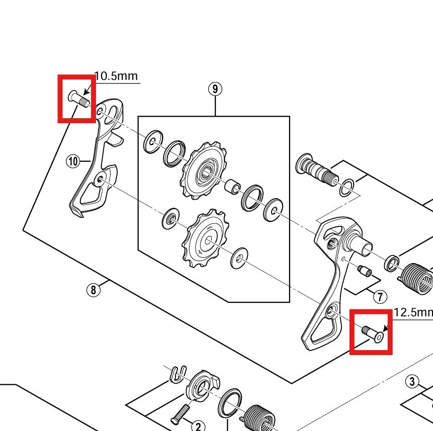 SHIMANO RD-6700 roller screws