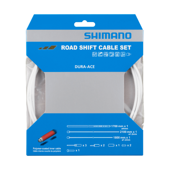 SHIMANO DURA-ACE 9000 Polymer vit kabel- och slangsats för växellåda