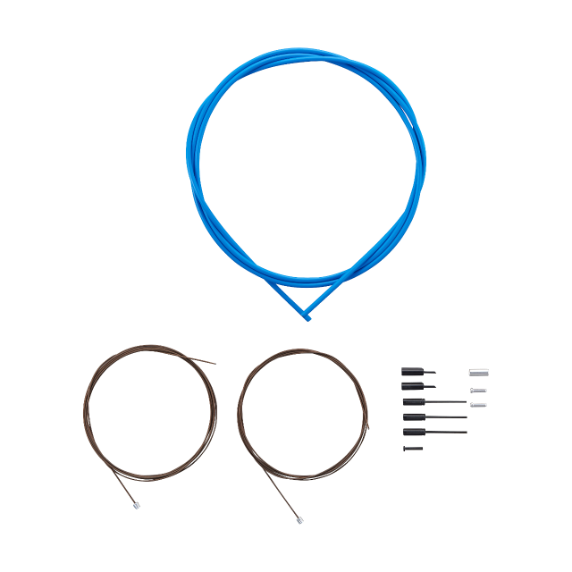 SHIMANO DURA-ACE 9000 Blue Polymer Derailleur Outer casings and cables kit