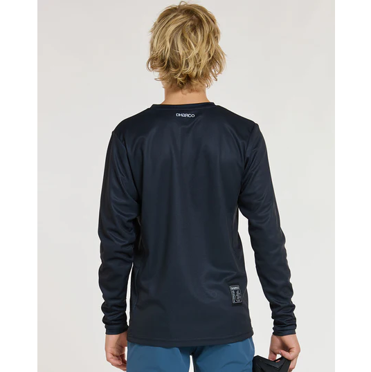 DHARCO GRAVITY THE DARKNESS Långärmad Junior Jersey Svart