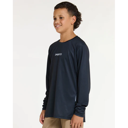 DHARCO GRAVITY THE DARKNESS Långärmad Junior Jersey Svart