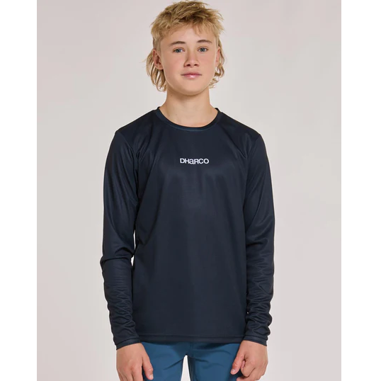 DHARCO GRAVITY THE DARKNESS Långärmad Junior Jersey Svart