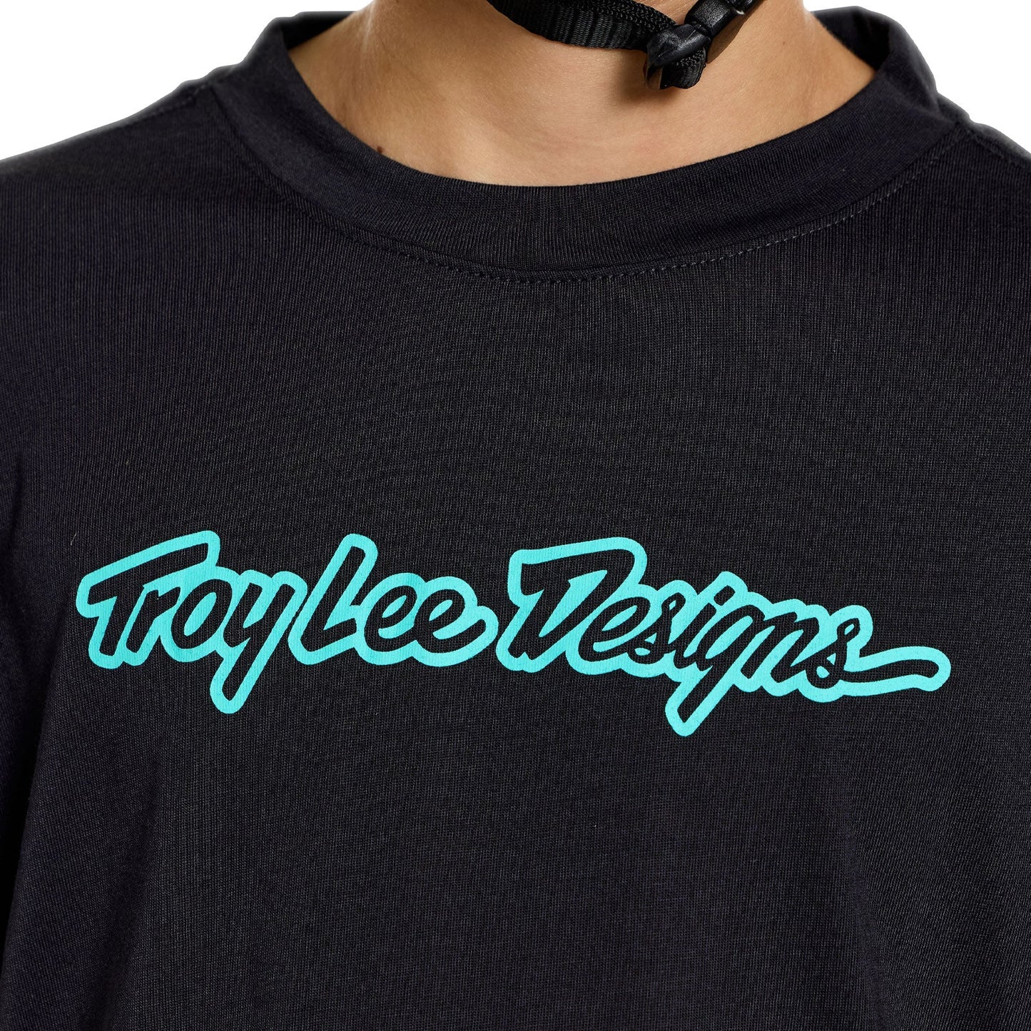TROY LEE DESIGNS SKYLINE RIDE SIGNATURE Junior kortärmad tröja Svart/Turkos