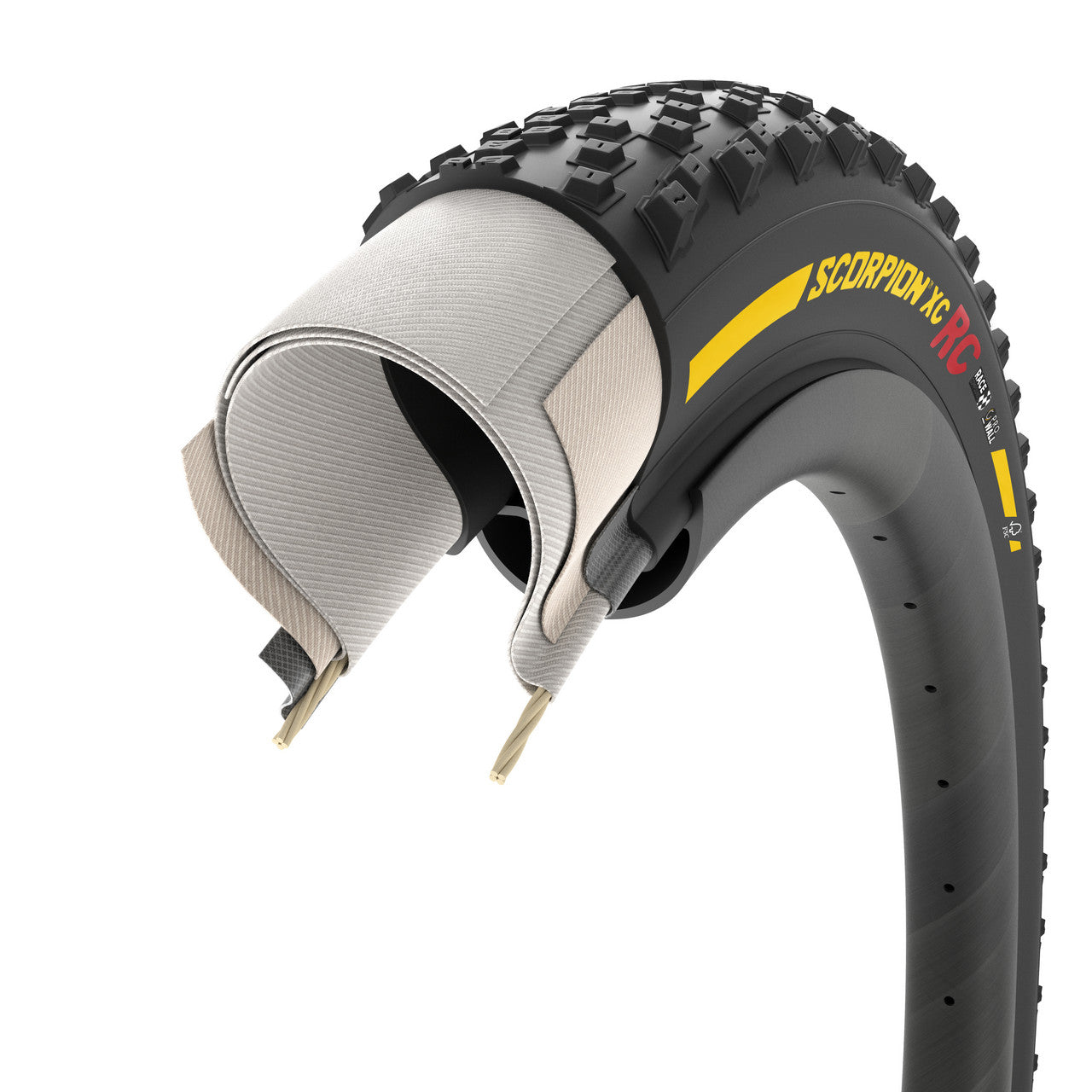 PIRELLI SCORPION RACE XC ProWall 29x2.40 Tubeless Ready Soft Yellow Team Edition-däck