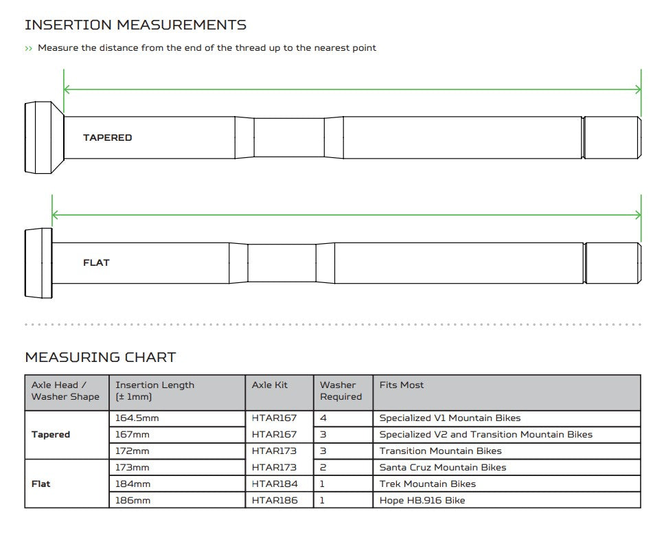 HOPE bakhjulsaxel 172-173 mm #HTAR173 Silver