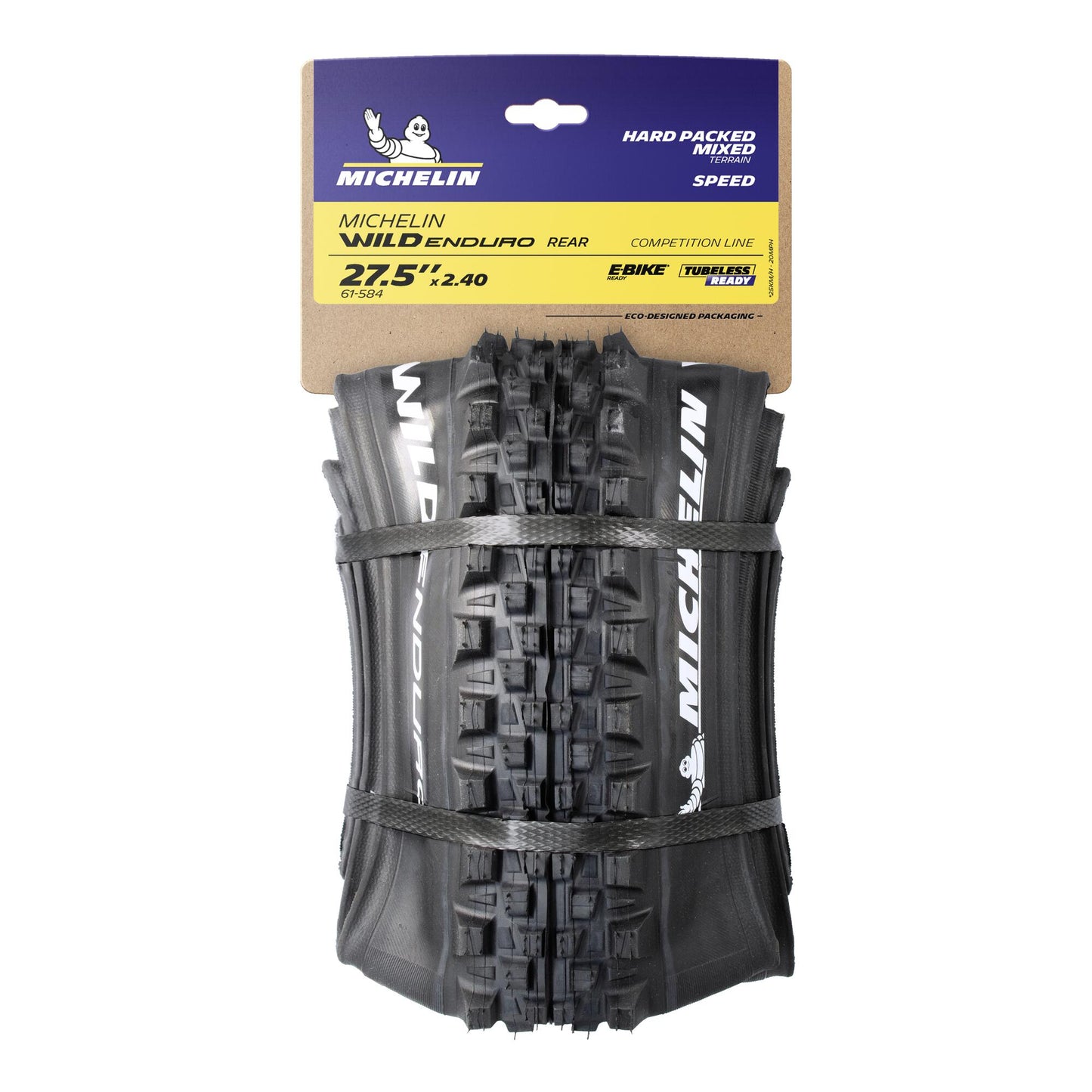 MICHELIN WILD ENDURO REAR Competition Line 27.5x2.40 GUM-X Tubeless Ready Soft-däck