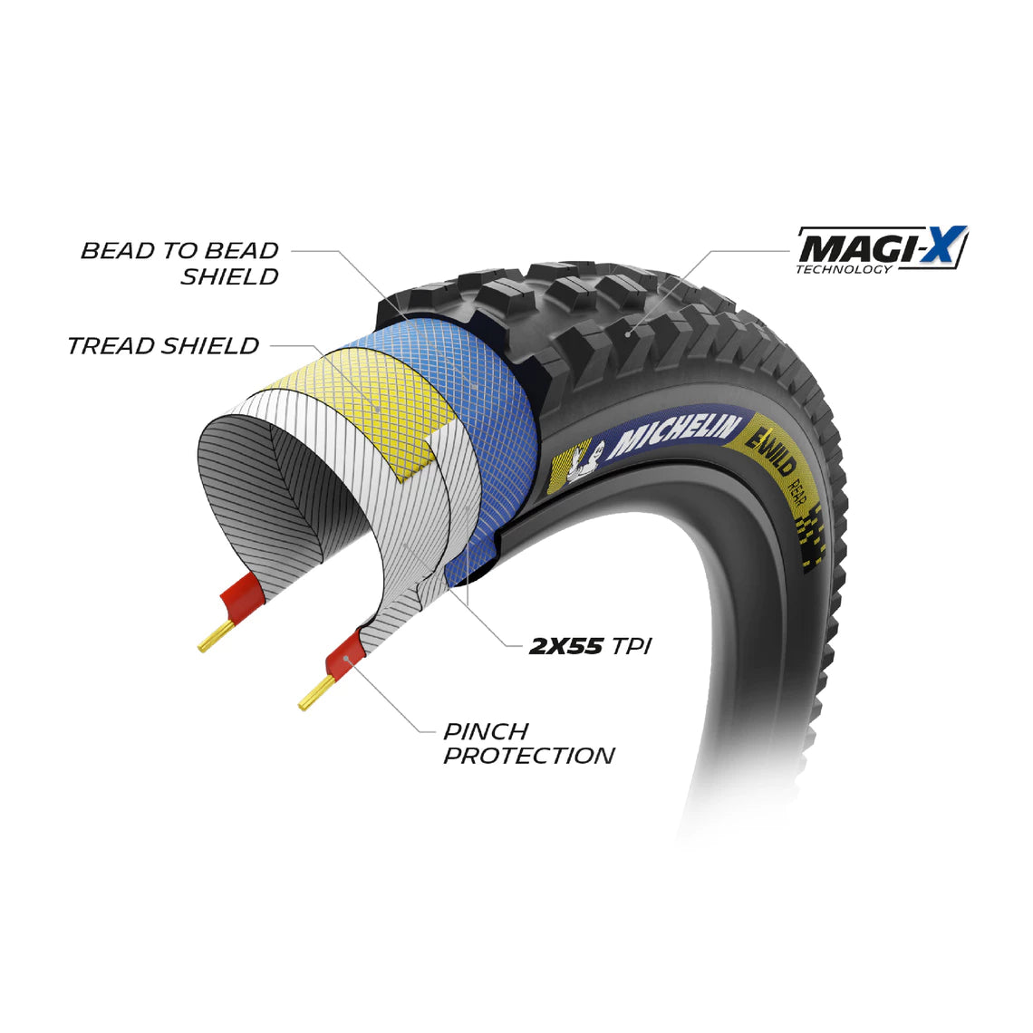 MICHELIN E-WILD REAR Racing Line 29x2.60 Tubeless Ready Soft Tire