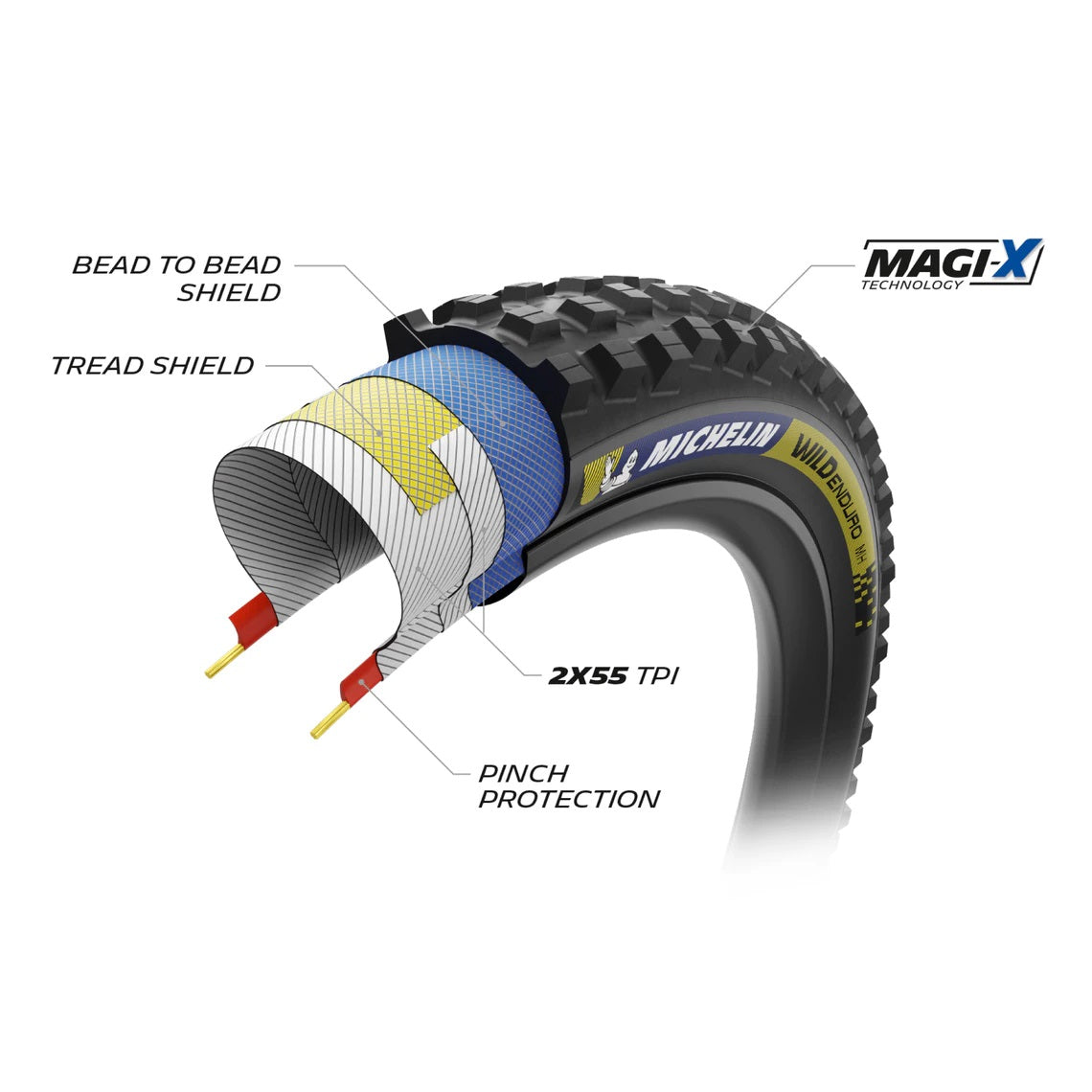 MICHELIN WILD ENDURO MS Racing Line Dark 29x2.40 tire Tubeless Ready Soft