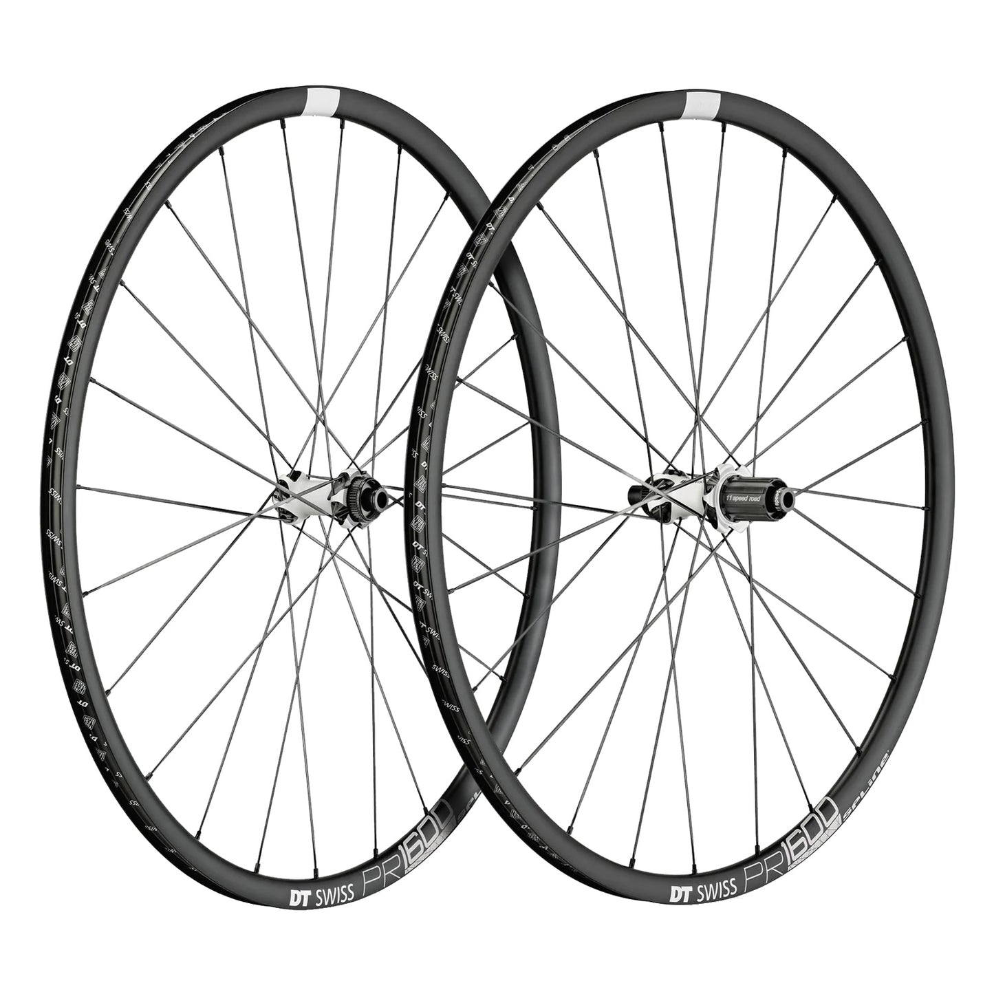 Par DT SWISS PR 1600 SPLINE 23 DISC Tubeless Ready-hjul (centerlås)