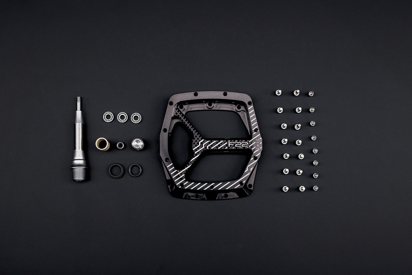 HOPE F22 Flatpedaler Svart