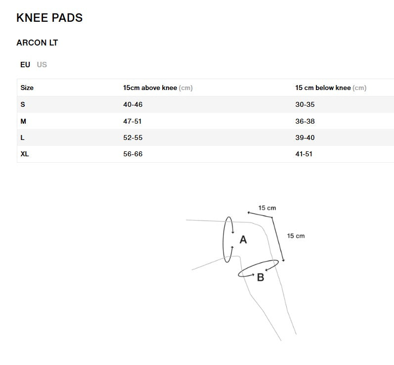 ION ARCON LT Knäskydd Svart