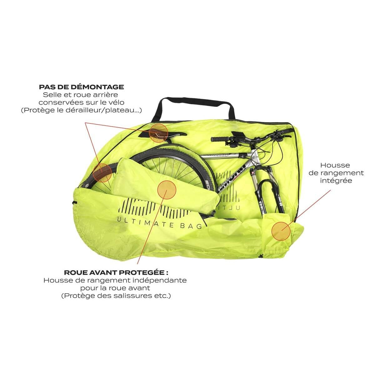 Cykelöverdrag BUDS MTBAG LIGHT Yellow
