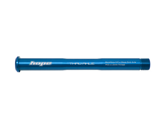 HOPE Framhjulsaxel för ROCKSHOX Pike/Lyric/Zeb-gaffel Blå