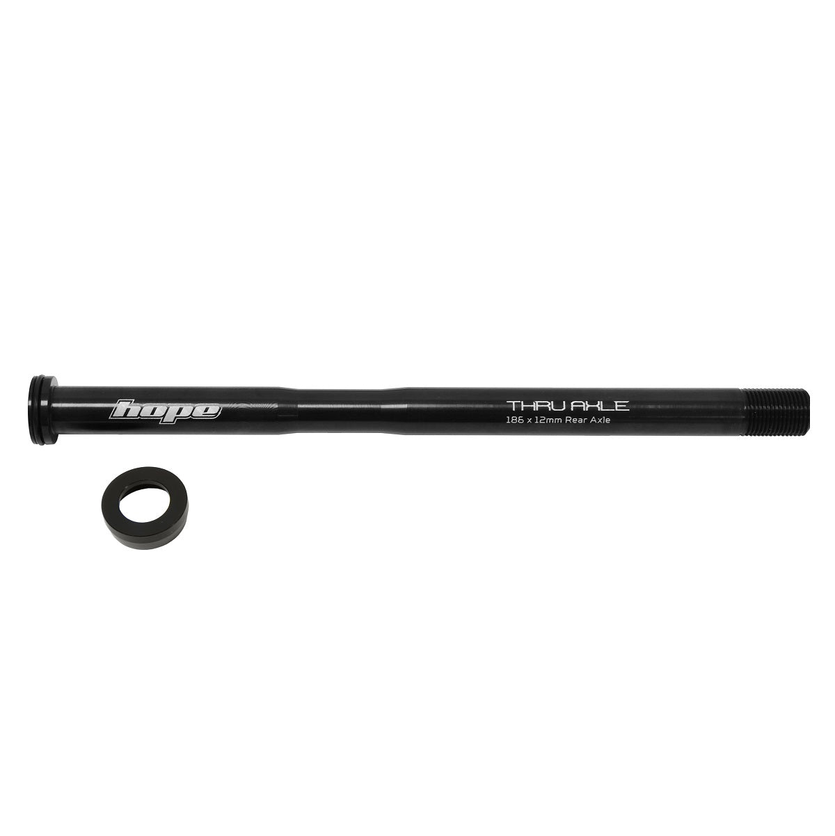 HOPE Bakhjulsaxel 186mm #HTAR186 Svart