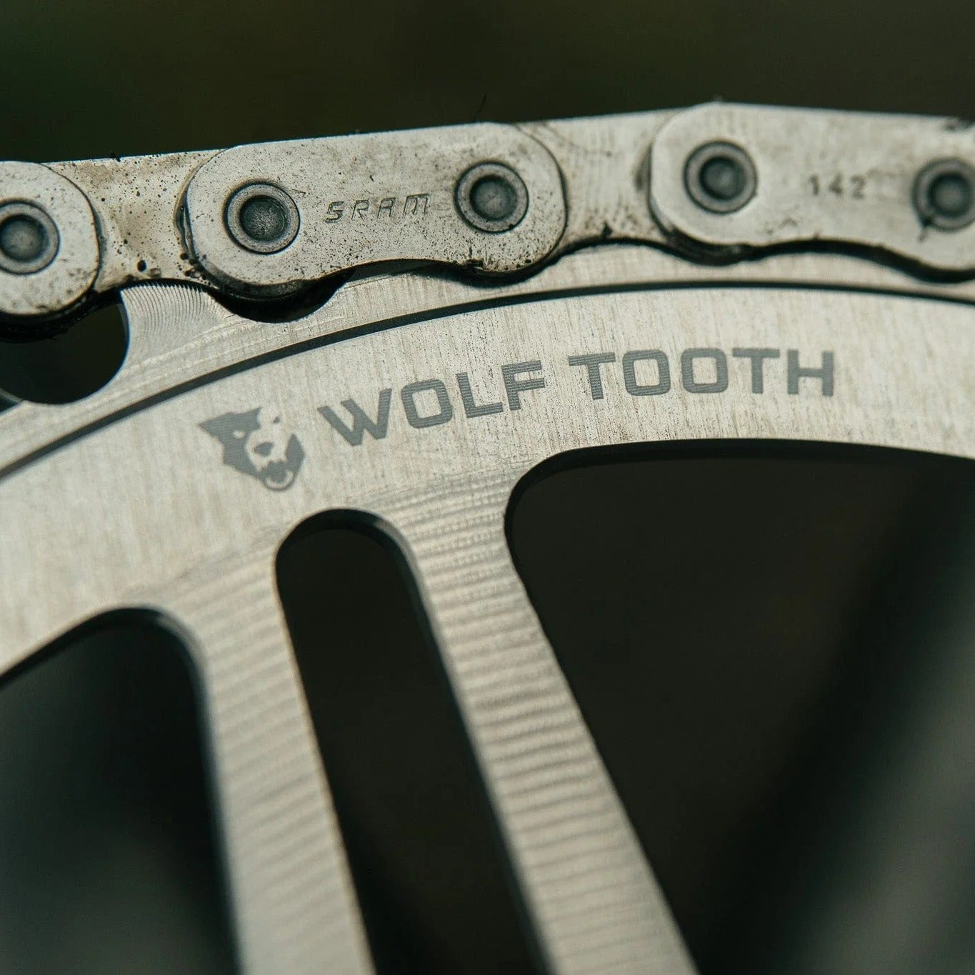 WOLF TOOTH direktmonterad SRAM 8-håls monokedjekrans i råsilver