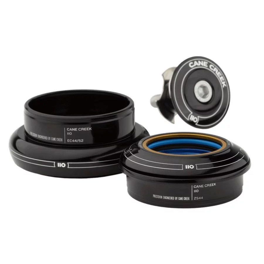 Headset CANE CREEK 110 Tapered , 1 1/8"-1.5", IS41/28.6/H9 | IS52/40, short 51.1OD, wide, black