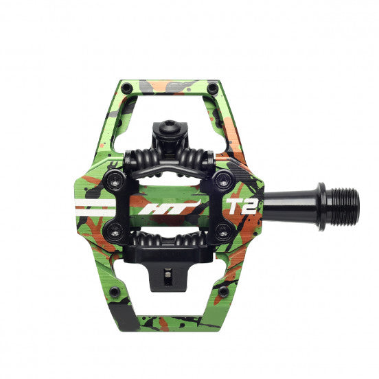 HT COMPONENTS T2 Camo Green pedals