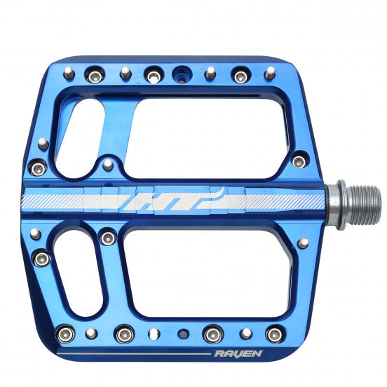 HT COMPONENTS RAVEN 12 blå plattpedaler