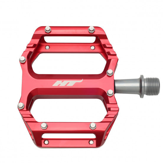 HT COMPONENTS AR09 Red Flat Pedals