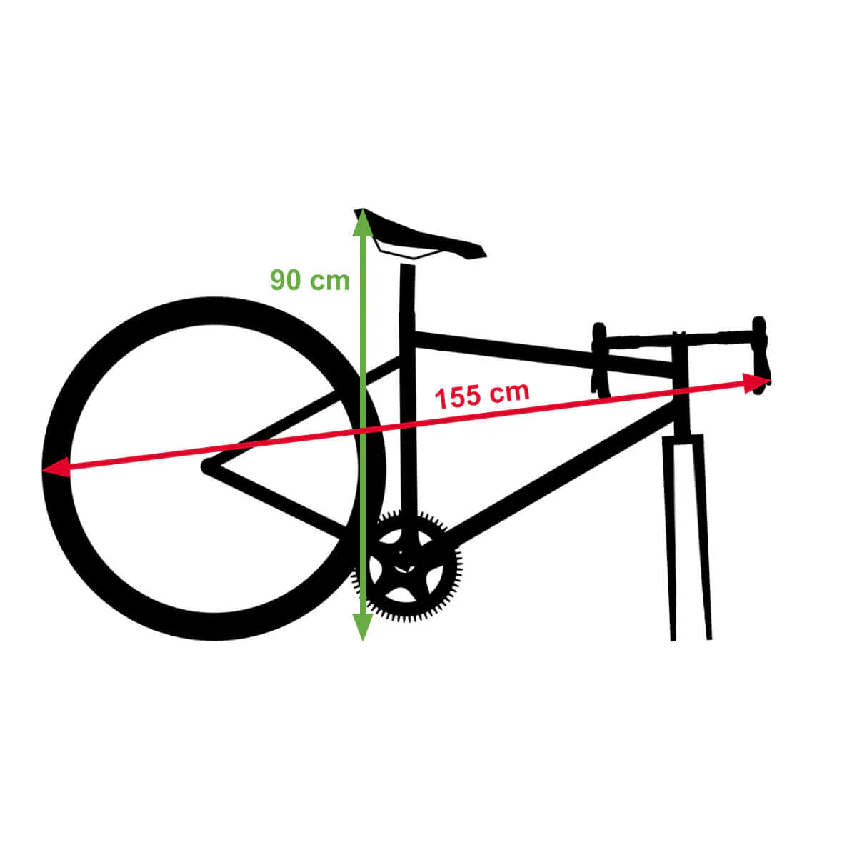 BUDS ROADBAG ORIGINAL Cykelöverdrag Svart