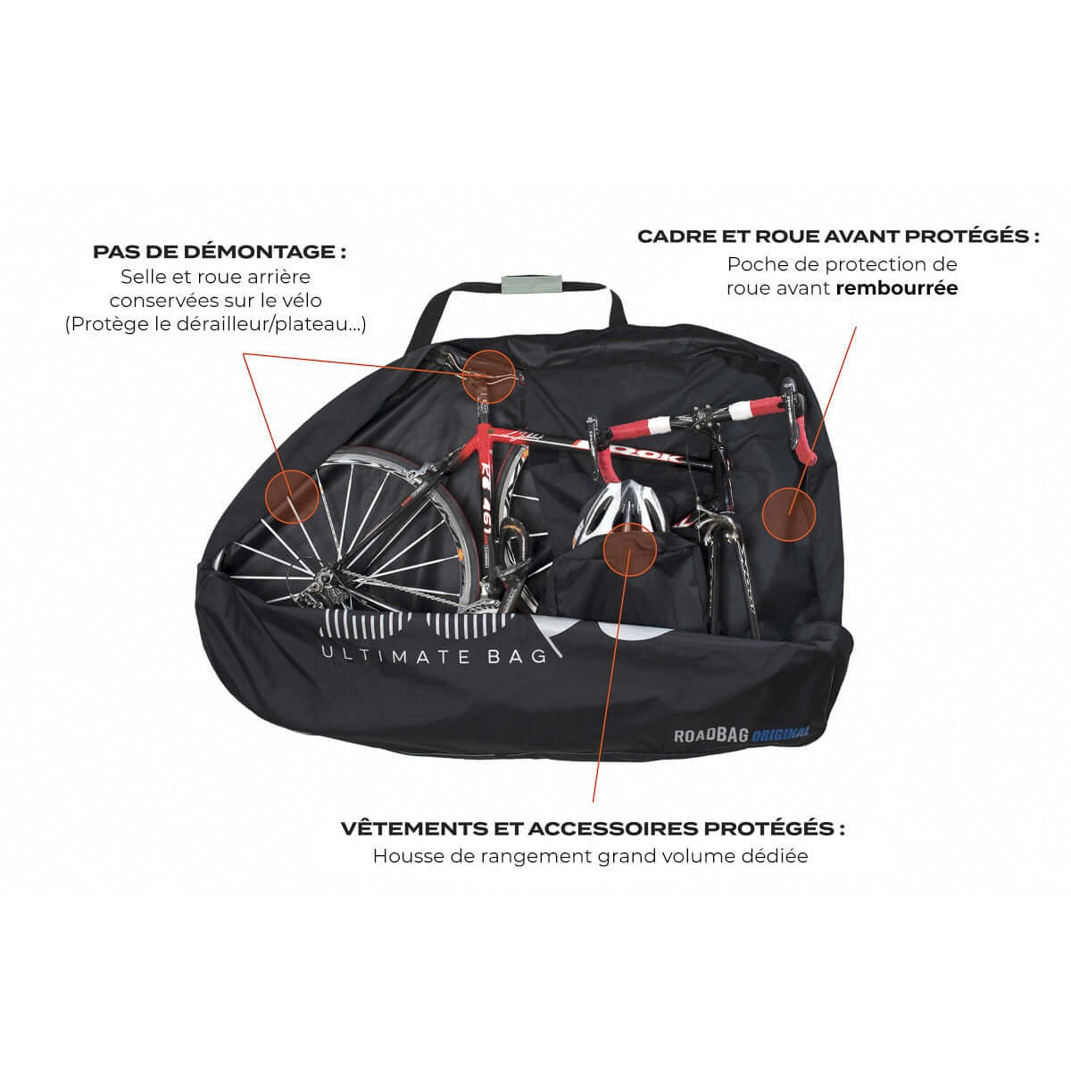 BUDS ROADBAG ORIGINAL Cykelöverdrag Svart