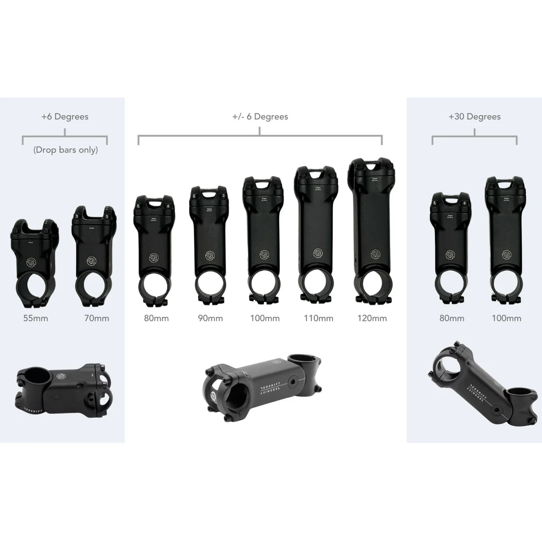 Justerbar styrstam REDSHIFT SHOCKSTOP 1"1/4 ±6°