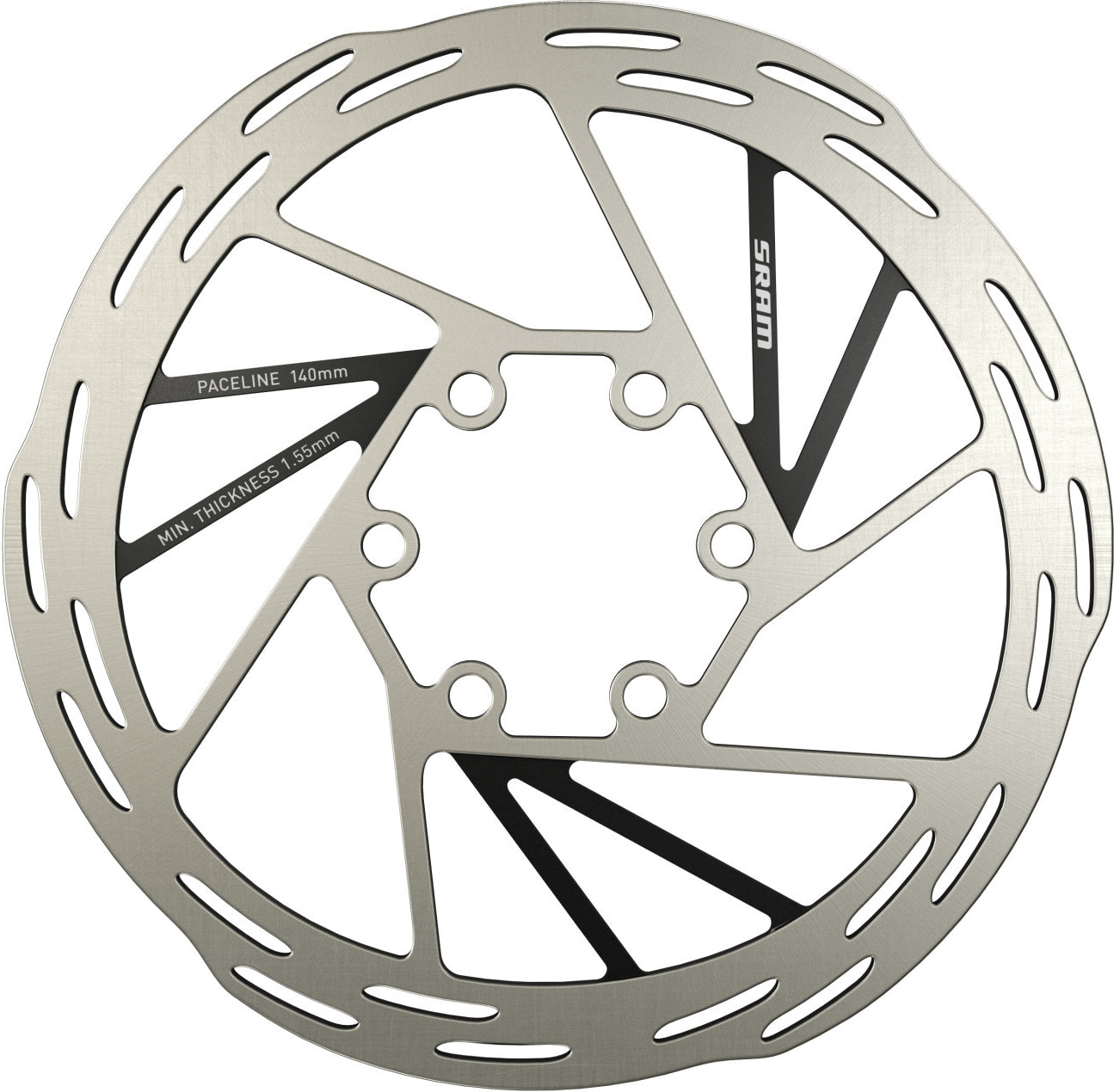 SRAM PACELINE-skiva med 6 hål, silver/svart
