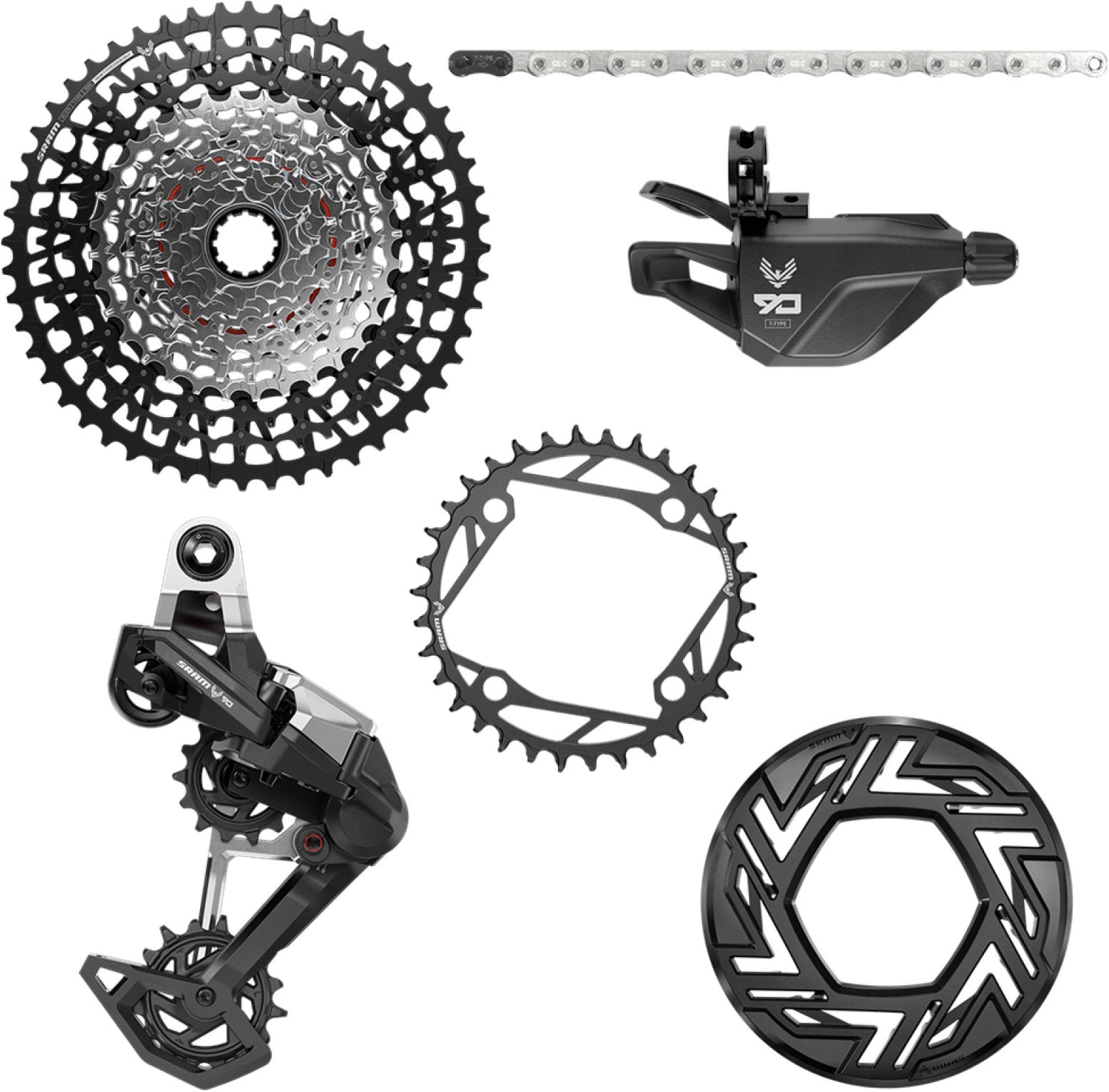 SRAM EAGLE 90 T-TYPE 12V 34-tandad VAE-grupp