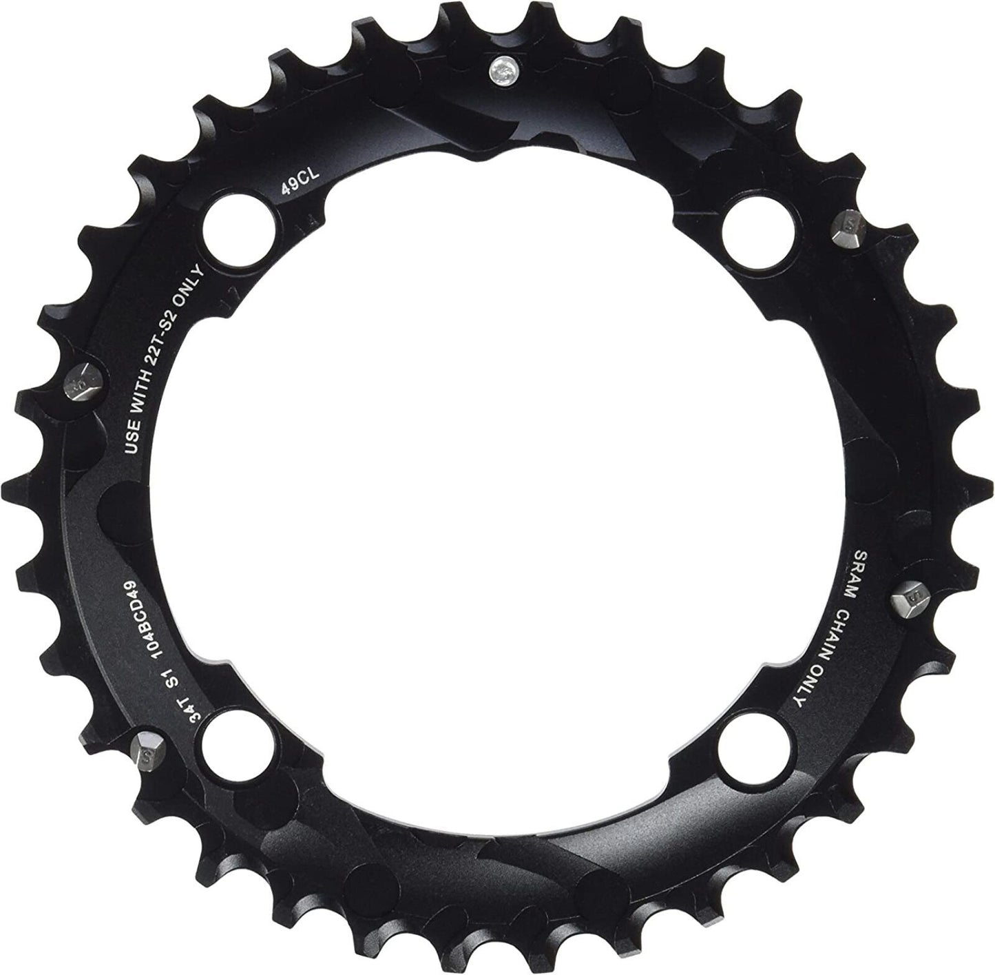 SRAM MTB 104BCD 10V 4 hål 104 mm extern kedjehjul