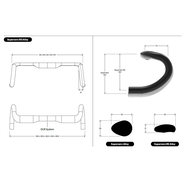 DEDA SUPERZERO RS ALU POB Finish Handlebar
