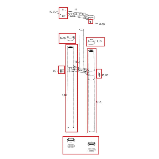 Upgrade Kit Divers ROCKSHOX BOXXER D1 (2024+)