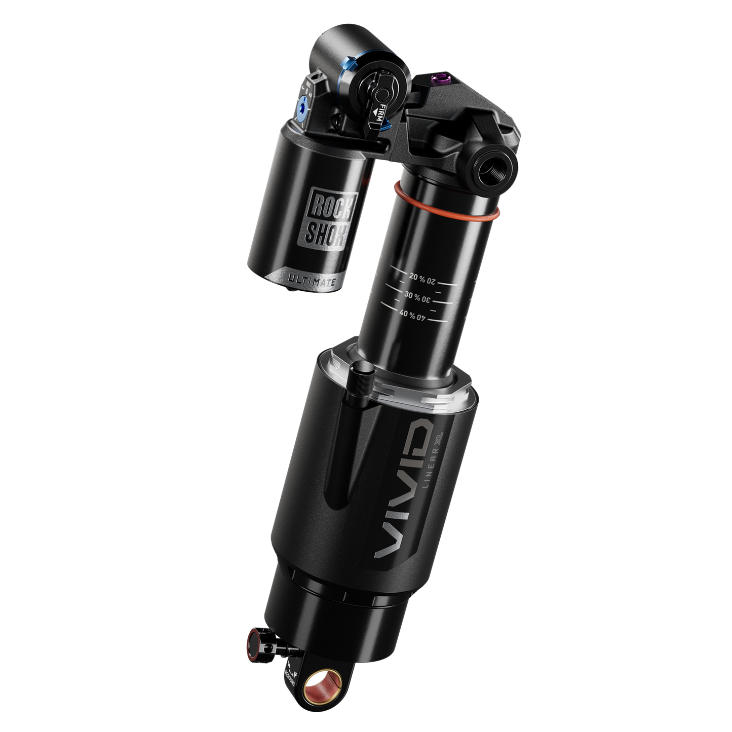 Rear Shock Vivid Ultimate RC2T - Linear XL Air, 2 Tokens, Reb55/Comp34, Lockout45, Adj Hydraulic Bottom Out,Standard Trunnion - D1