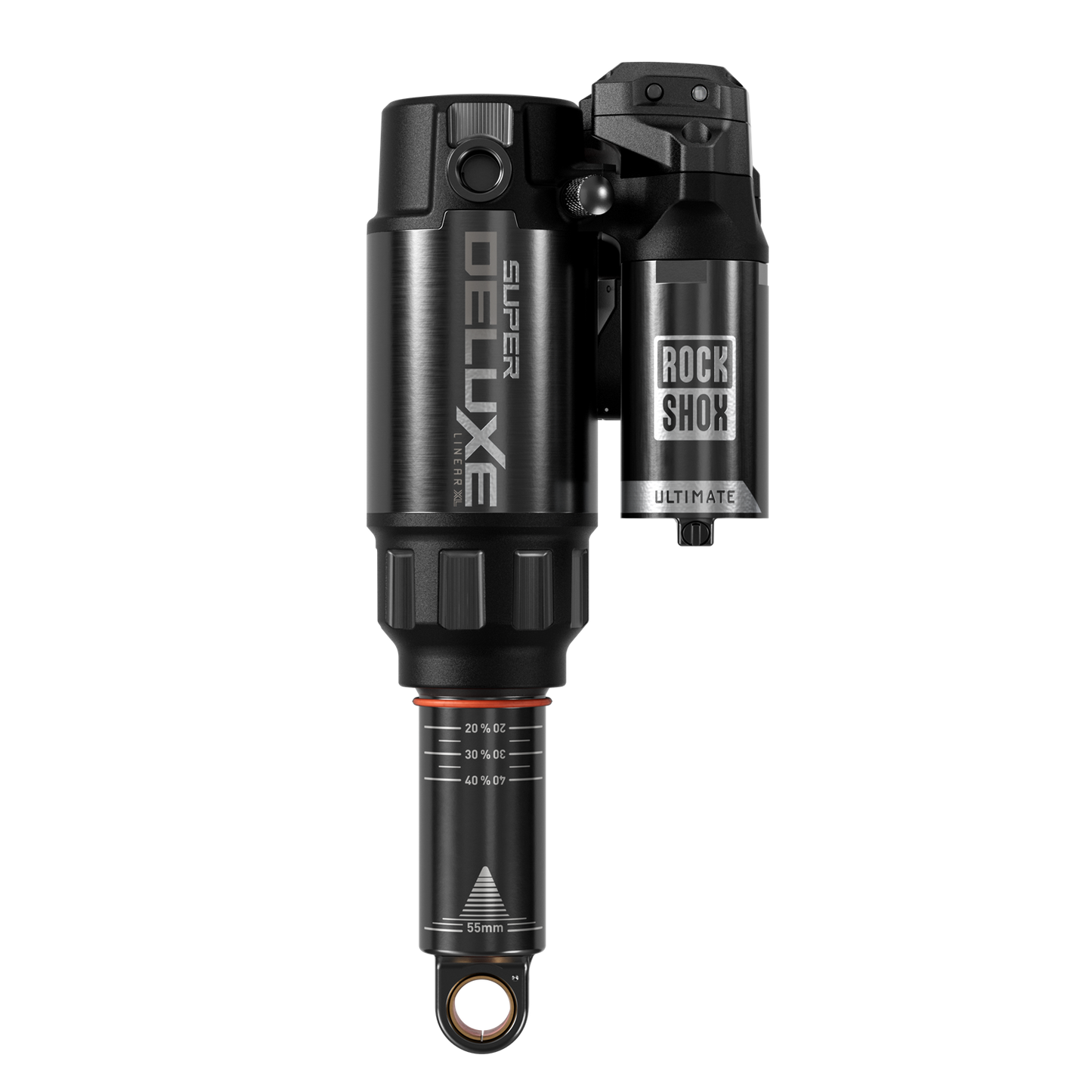 RS Super Deluxe Ultimate Flight Attendant - (185x55) LinearXLAir, TokenLoc3, Reb55/Comp37, Mid4-Lock6, HydrBottom Trunnion Std(8x40Battery,USB-C Charger)-D1 Trek Fuel EX 2023+