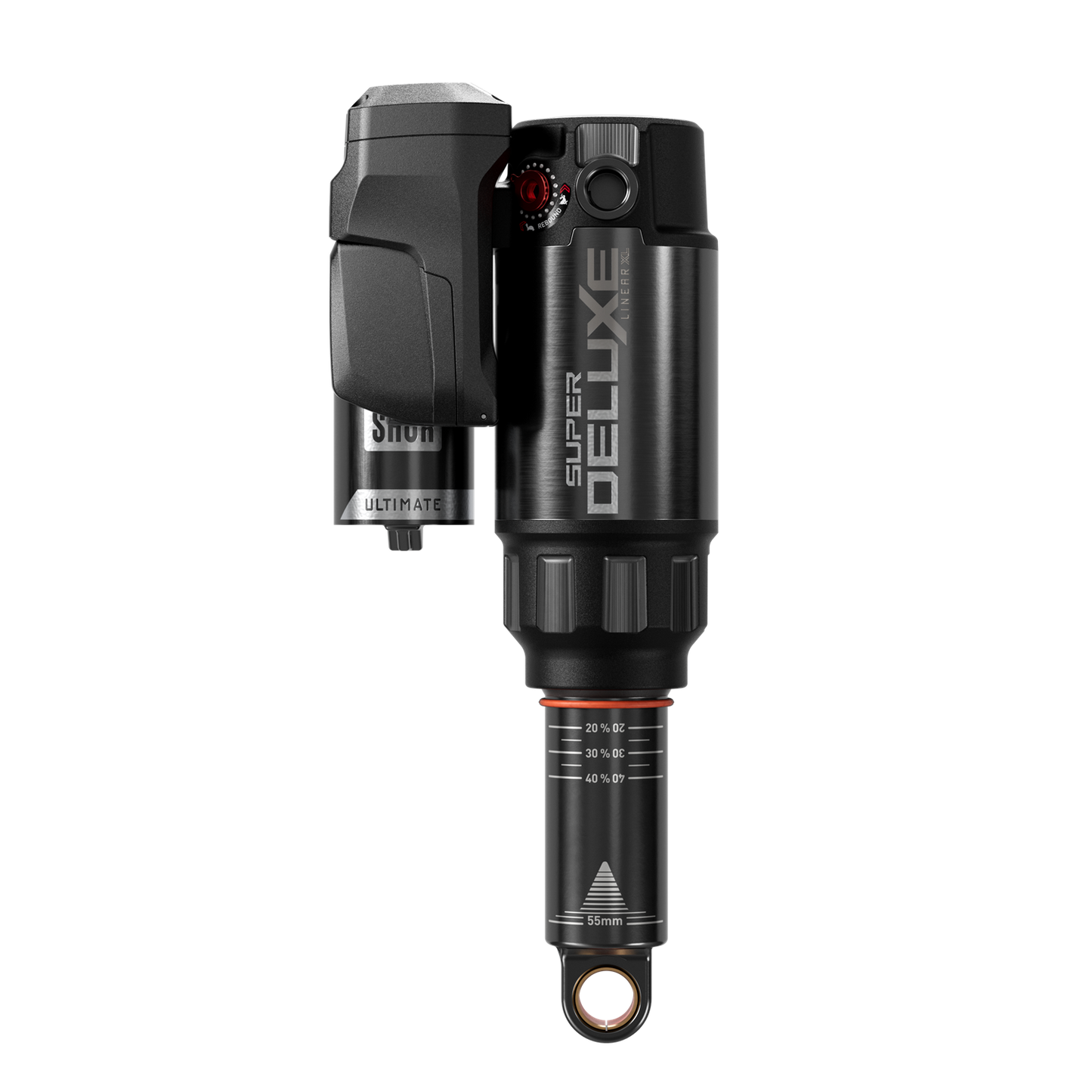 RS Super Deluxe Ultimate Flight Attendant - (185x55) LinearXLAir, TokenLoc3, Reb55/Comp37, Mid4-Lock6, HydrBottom Trunnion Std(8x40Battery,USB-C Charger)-D1 Trek Fuel EX 2023+