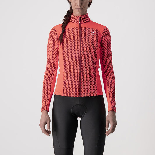 CASTELLI SFIDA 2 Långärmad damtröja Rosa/Bordeaux