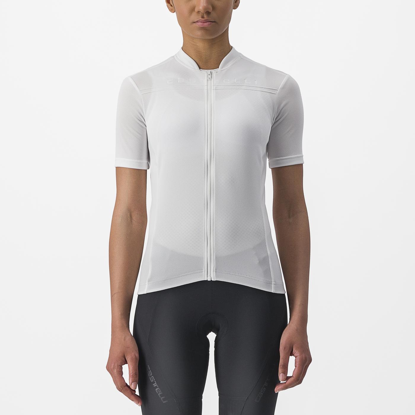 Women's CASTELLI ANIMA 4 Short Sleeve Jersey White