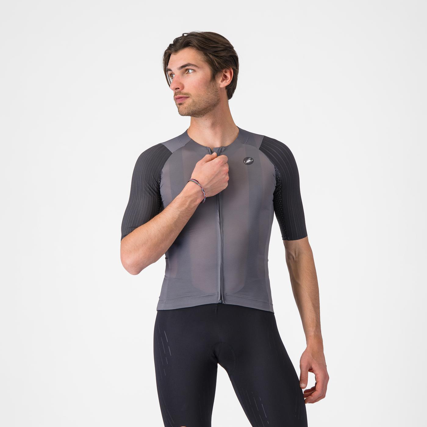 CASTELLI AERO RACE 8S Short Sleeve Jersey Grey