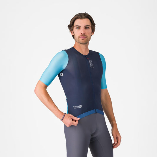 CASTELLI CORRETTO Kortärmad Jersey Blå