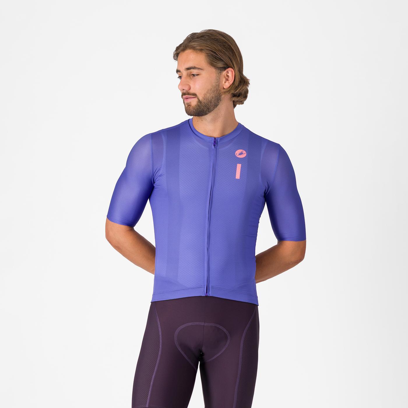 CASTELLI DRITTONE LOGO Kortärmad Jersey Lila