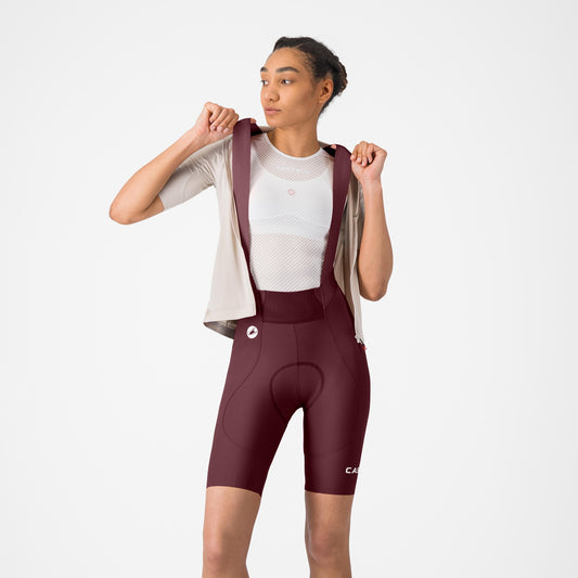 CASTELLI ESPRESSO 2 W DT Women's Bordeaux Bibshorts