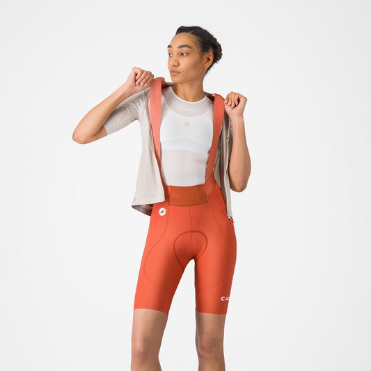 CASTELLI ESPRESSO 2 W DT Women's Paprika Bibshort with Straps