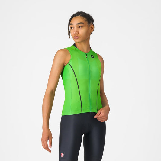 CASTELLI ANIMA FLOW Ärmlös Jersey, dam Grön