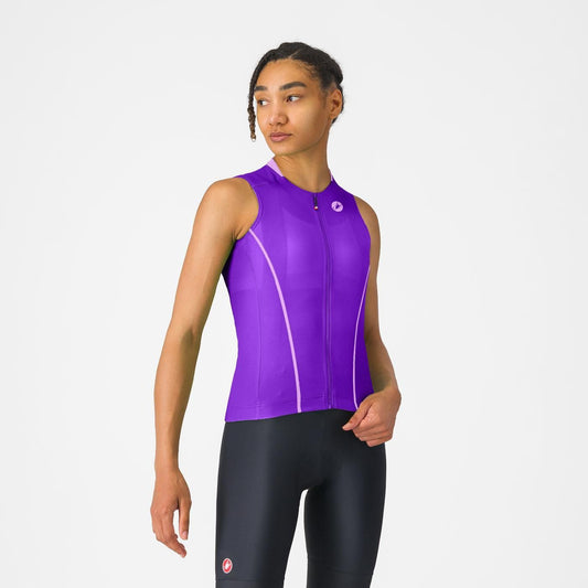 CASTELLI ANIMA FLOW Ärmlös jersey för kvinnor Lila