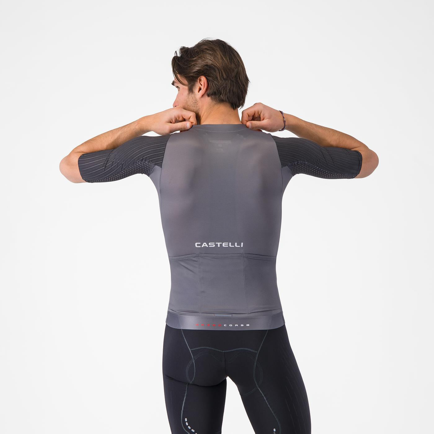 CASTELLI AERO RACE 8S Short Sleeve Jersey Grey