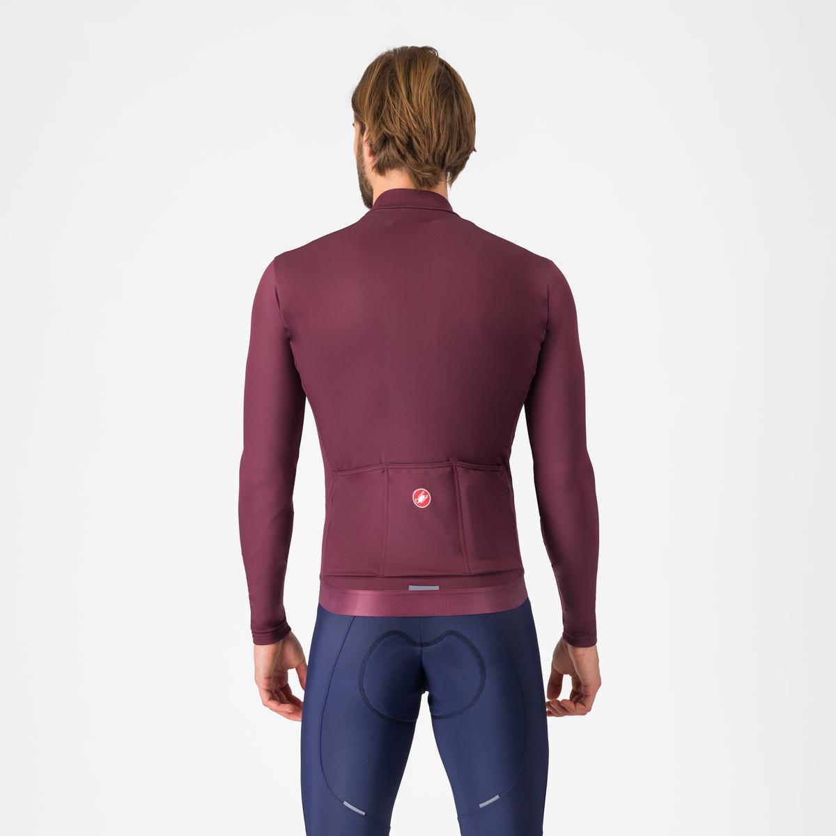 CASTELLI ESPRESSO THERMAL Long Sleeve Bordeaux Jersey