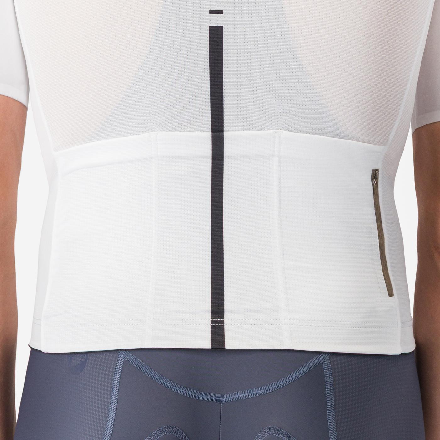 CASTELLI DRITTONE LOGO Kortärmad Jersey Vit